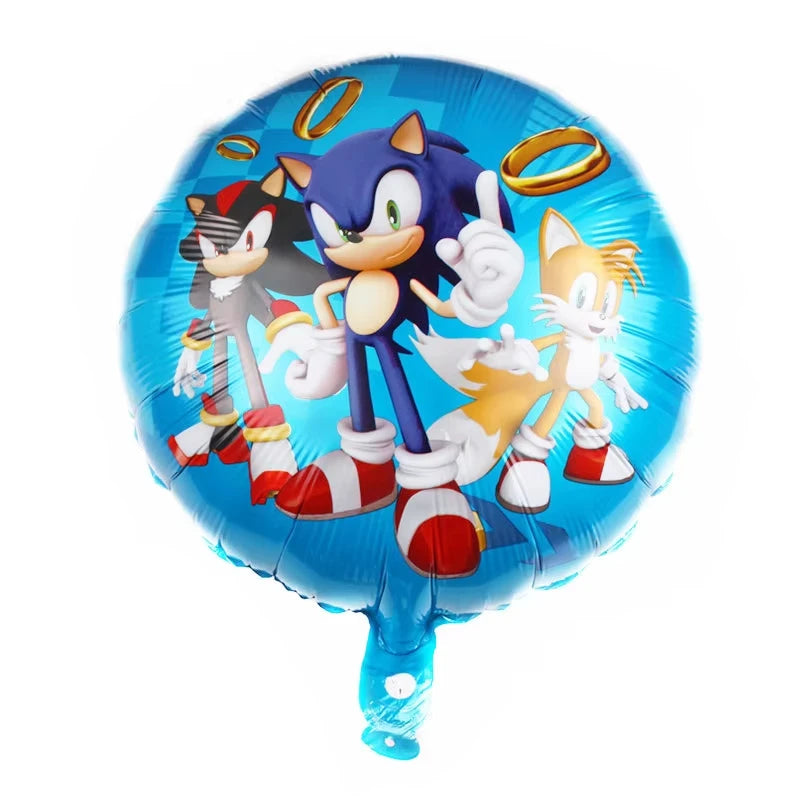 Sonic Birthday Party Supplies Hedgehog Action Figure Disposable Tableware Paper Plates Cup Knife Fork Spoon Baby Bath Toys