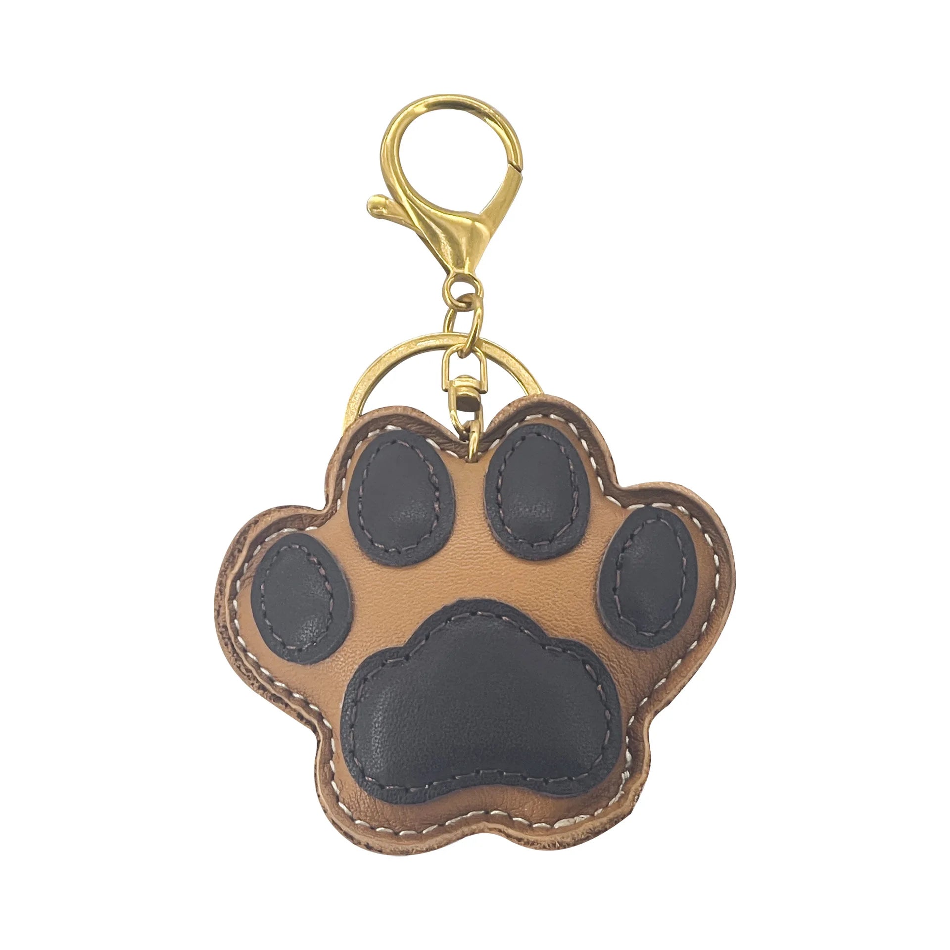 New Cute Cat Paw Key Ring Cow Leather Handbag Pendant Trendy Luggage Bag Accessories cat Footprint For Women and Men