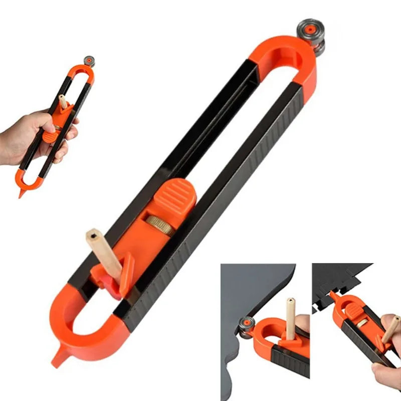 Profile Scribing Ruler Contour Gauge With Lock Adjustable Locking Precise Woodworking Measuring Gauge Measurement Tool