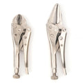 2Pcs/Set 5-Inch Mini vice Grip Locking Pliers Long Nose 4-Inch Curve Jaw Labor-Saving Welding Clamp for DIY Home Hand Tools