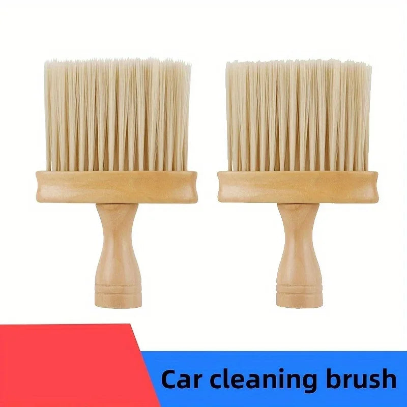 Solid Wood Car Air Vent Dust Remover Brush, Car Dust Removal Brush Soft Bristle Brush Car Interior Car Cleaning Accessaries