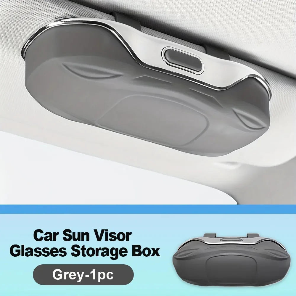 Car Glasses Box Portable Car Sunglasses Holder ABS Storage Case Anti-Scratch Eyeglasses Protection Box Car Interior Accessories