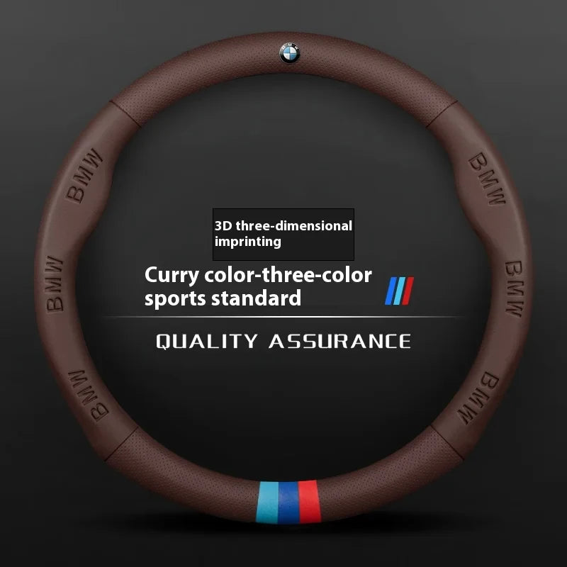 Car 3D Embossing Ventilate Steering Wheel Cover For BMW M Power M3 M4 M5 E36 E39 E46 E60 E90 F10 F15 F20 F25 F30 G30 X1 X3 X5 X7