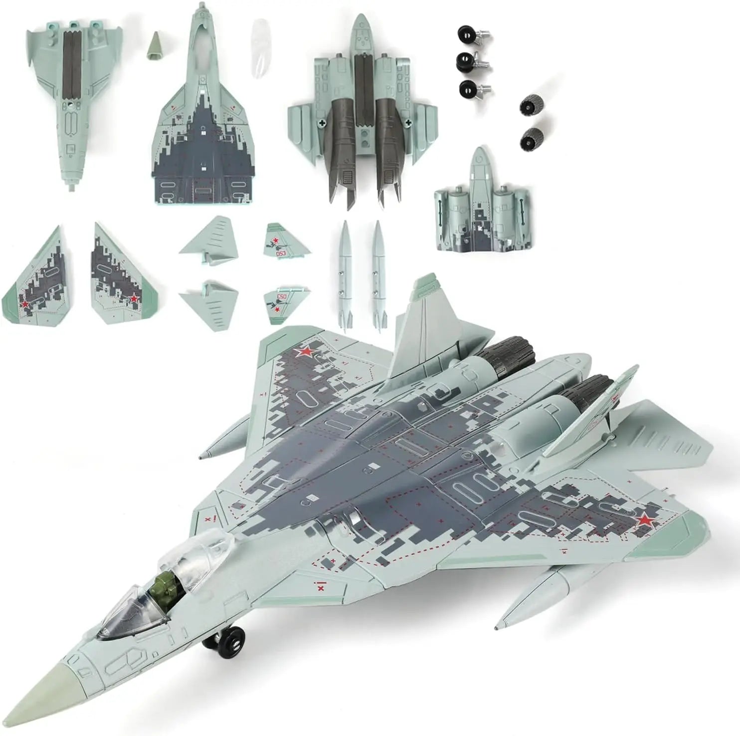 Creative Military Series Building Blocks F14 Su57 F22 M1070 Military Truck Helicopter Model Plane Toys for Boy Xmas Gift