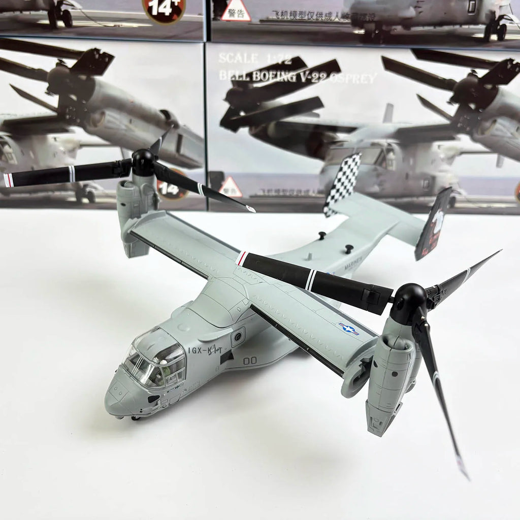 1:72 Scale  US Navy Marine V22 V-22 Osprey Transport Helicopter Amphibious Metal Plane Aircraft Model Ornament