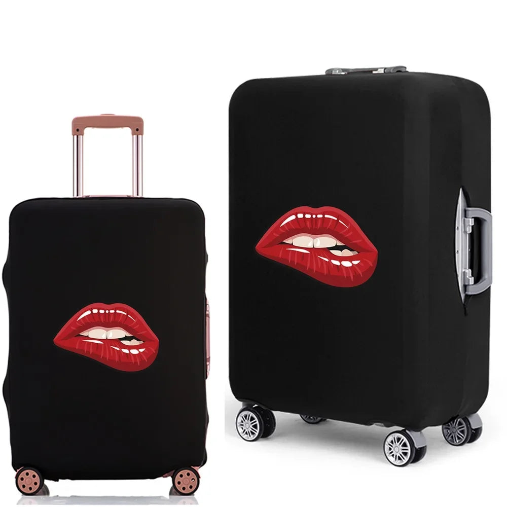 Luggage Protective Cover Thicken Elastic Luggage Dust Case Bag for 18-28 Inch Travel Suitcases Mouth Pattern Travel Accessories