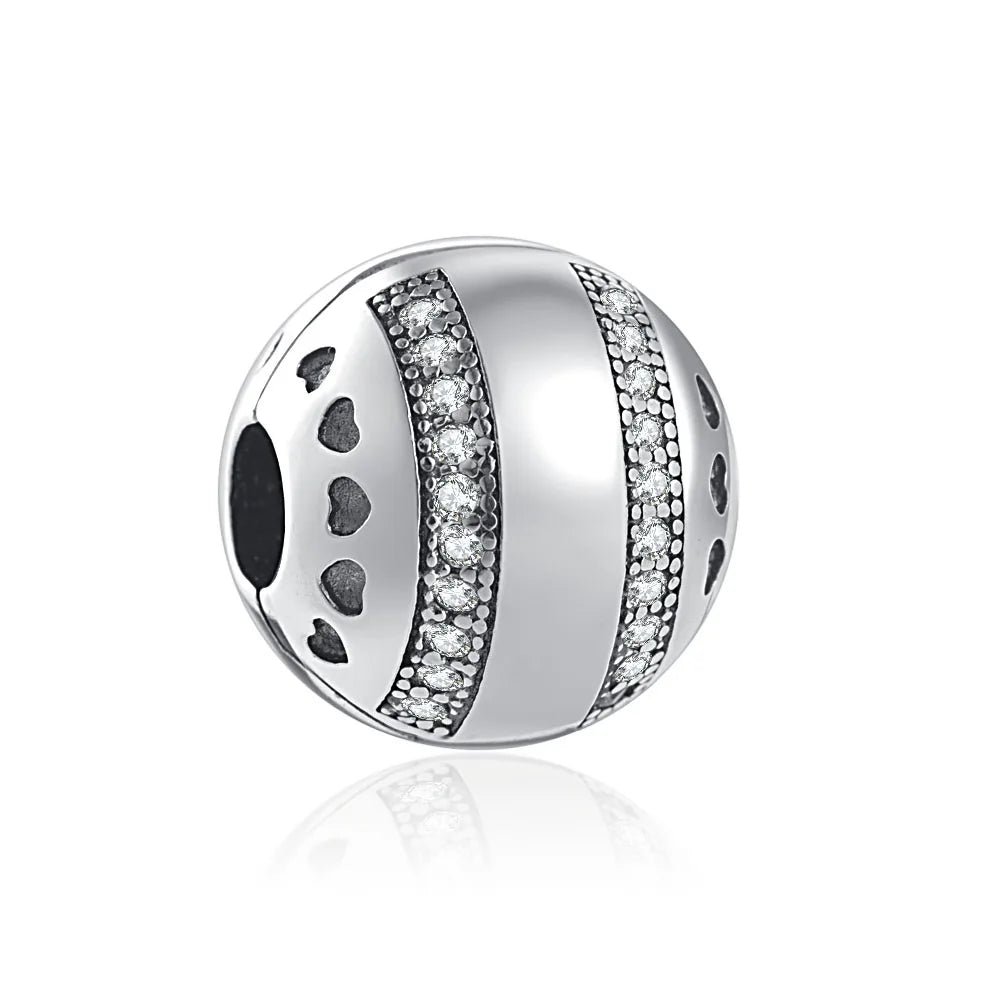 New Fashion 925 Sterling Silver Flower Cherry Round Beads Charms Pendant Fit Original Bracelet DIY Jewelry For Woman Gift