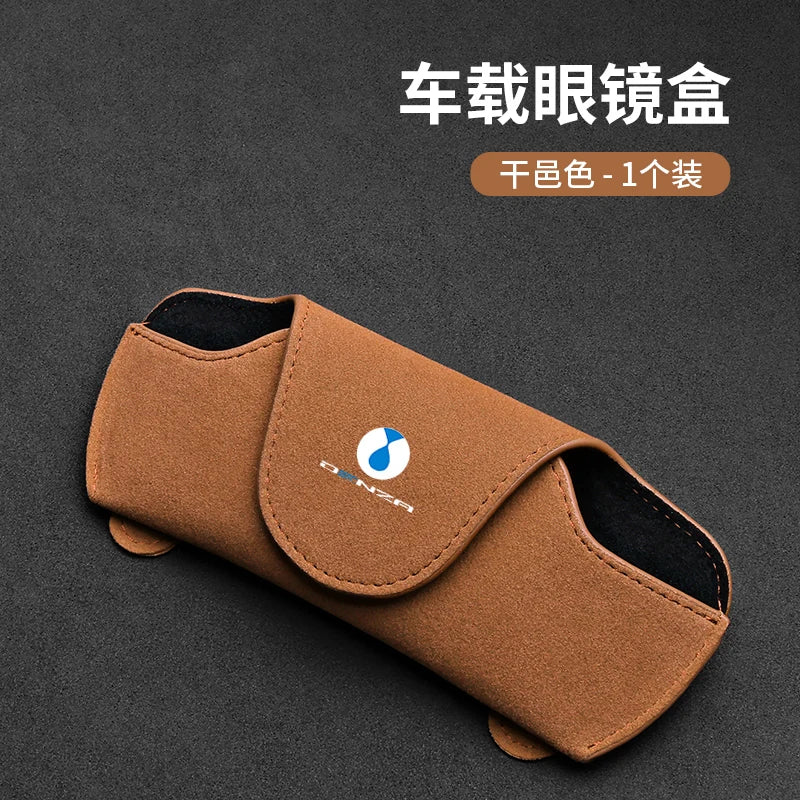 Car glasses storage box For DENZA N9 D9/N7/8 X Z9 GT Suede sunshade glasses clip
