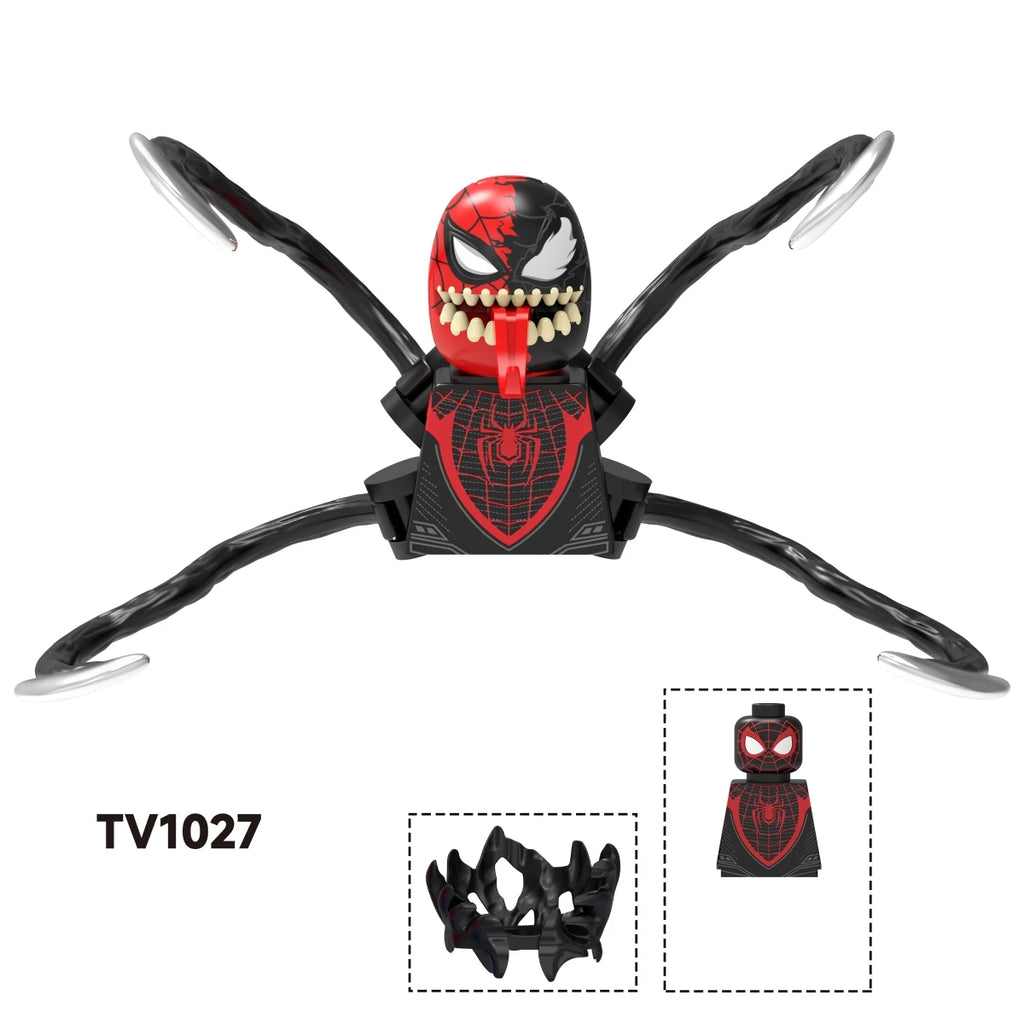 Blind Box Mini Building Blocks TV6203 Figures Big Goblin Spiderman Iron Man Venom Captain Hawk Deadpool Armor Christmas Gift Toy