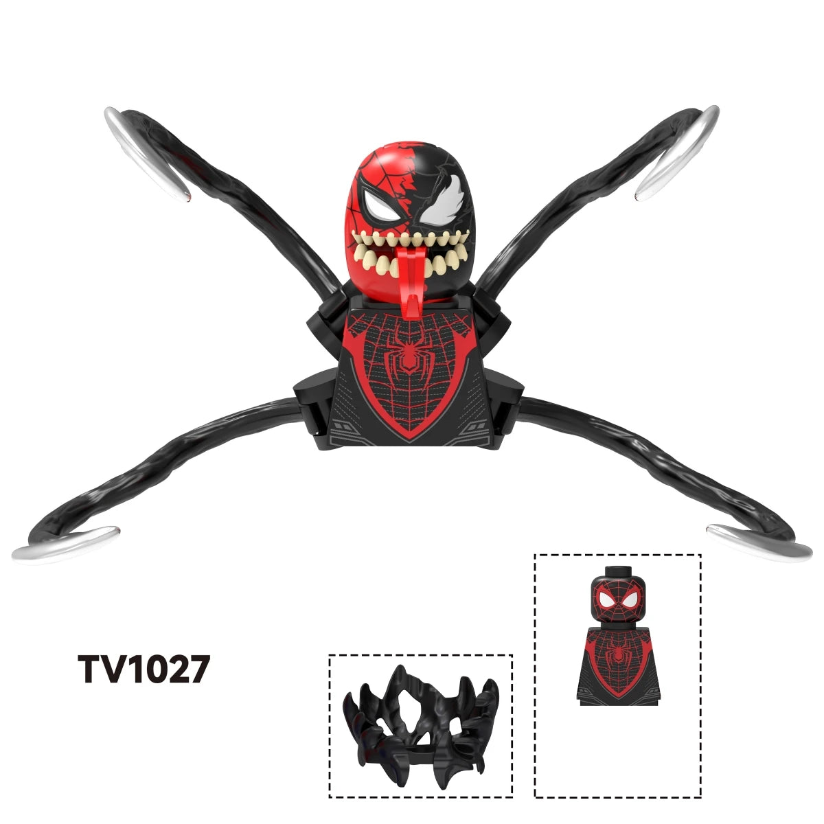 Blind Box Mini Building Blocks TV6203 Figures Big Goblin Spiderman Iron Man Venom Captain Hawk Deadpool Armor Christmas Gift Toy