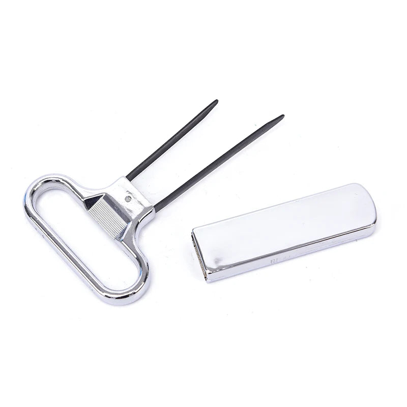 Portable Wine Bottle Opener Metal Two-prong Cork Puller Old Red Wine Champagne Opener Wine Cork Puller Home Hotel Bar Tools