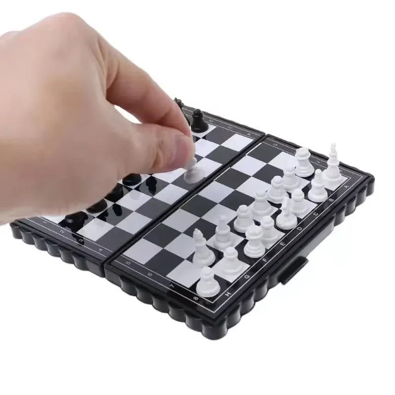 Chess Set  Mini Magnetic  Folding Magnetic Plastic Chessboard Board Game Portable Kid Toy Portable Outdoor
