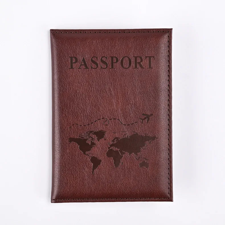 Women Men Letter Lover Passport Cover Men Women Travel Passport Case Leather Cute Passport Wallet Purse Girl Card Holder