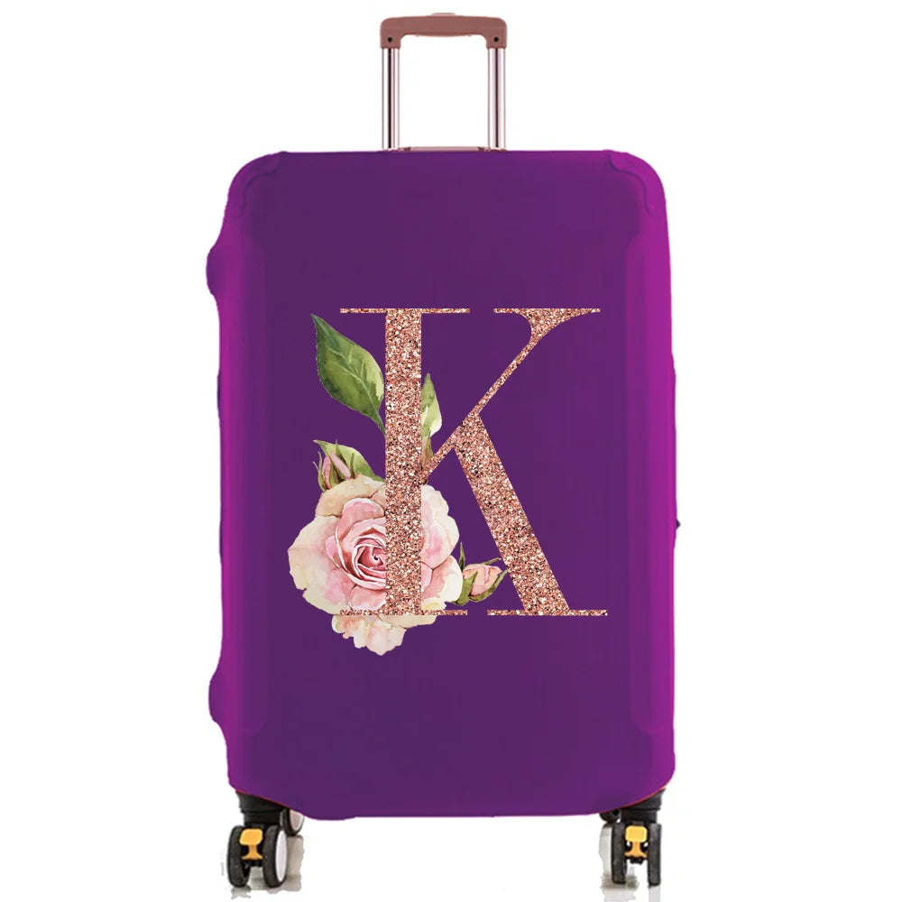 For 18-32 Inch Luggage Cover Suitcase Protector Travel Accessories Unlimited Rose Gold Stretch Fabric Dust Cover Trolley Case