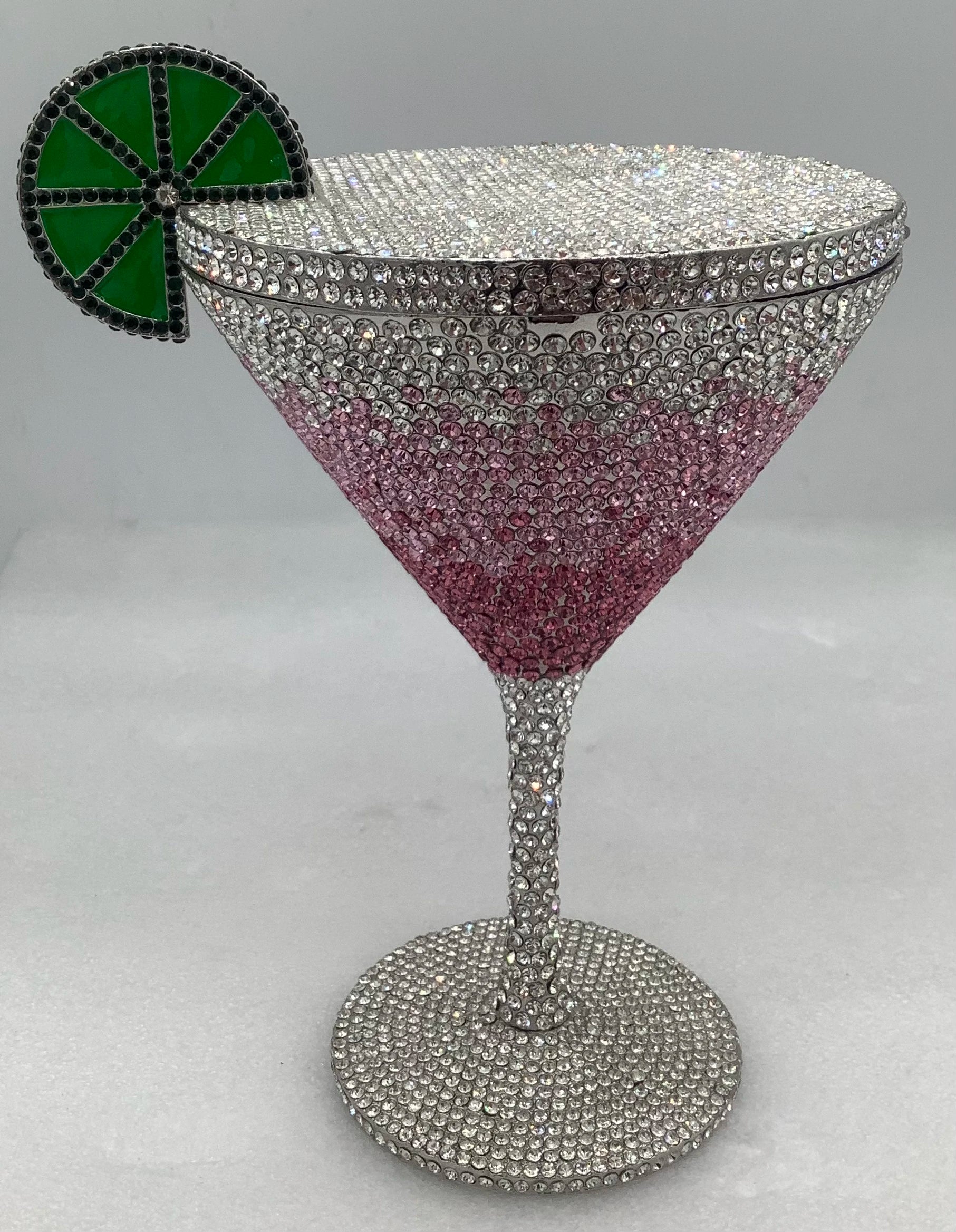 High Quality Goblet Shape Luxury Martini Cocktail Crystal Studded Dinner Bag Diamond Clutch Rhinestone Women Evening Bag