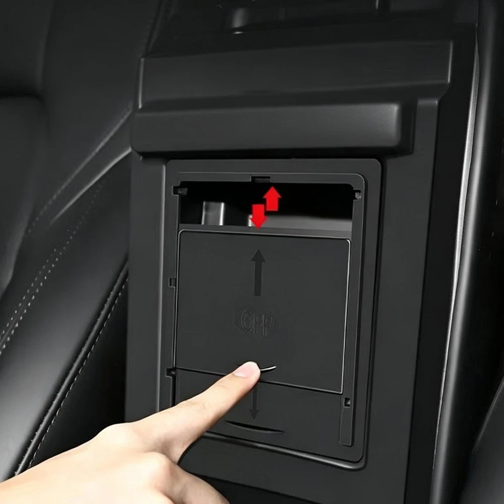 Magnetic Car Center Console Armrest Storage Box For Tesla Model 3/Y 2021-2024 Hidden Armrest Storage Cover Interior Accessory