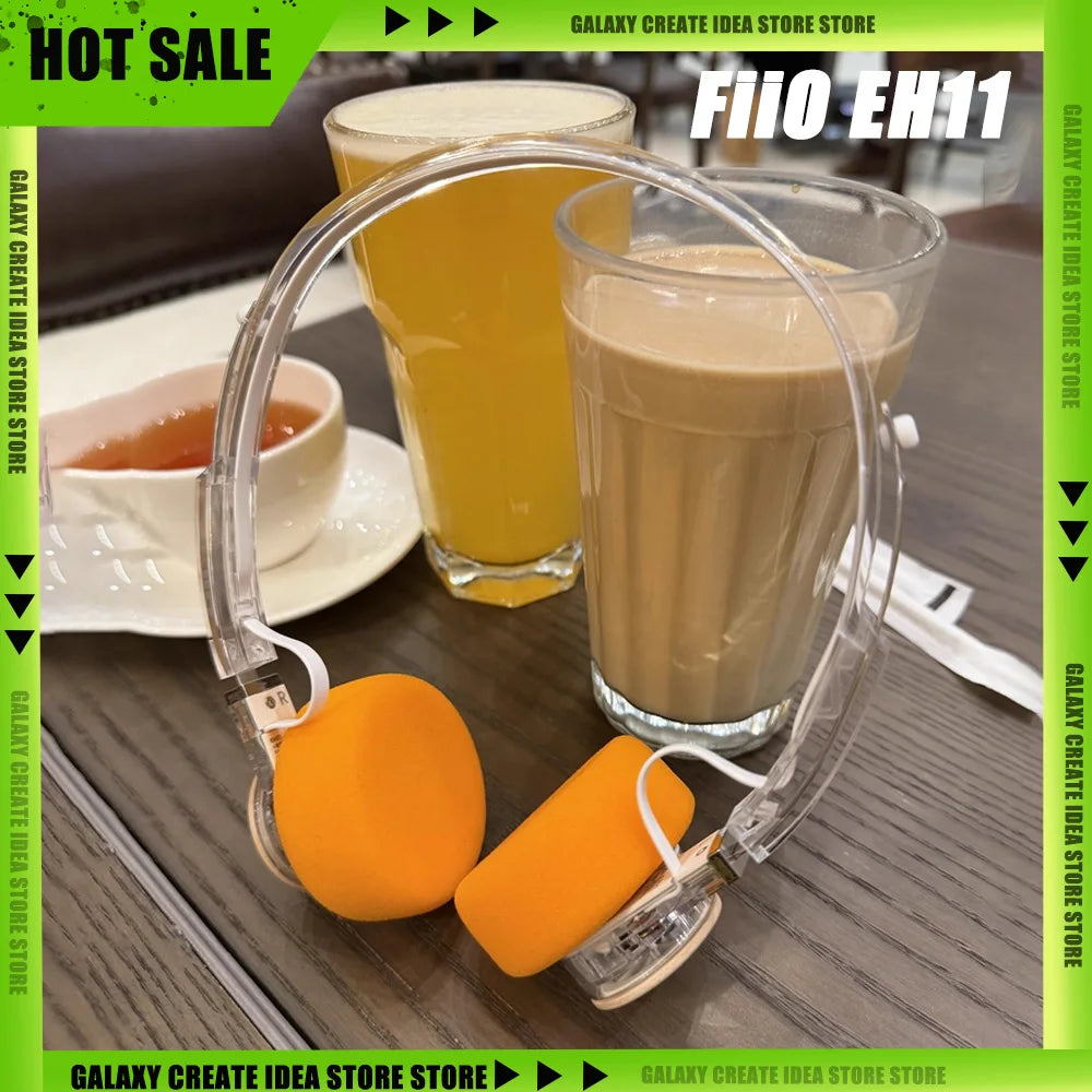 FiiO EH11 Retro Headphones Small Over-Ear Design Headset Bluetooth 40mm Large Dynamic Driver Mechanical Shell Headphones Gifts