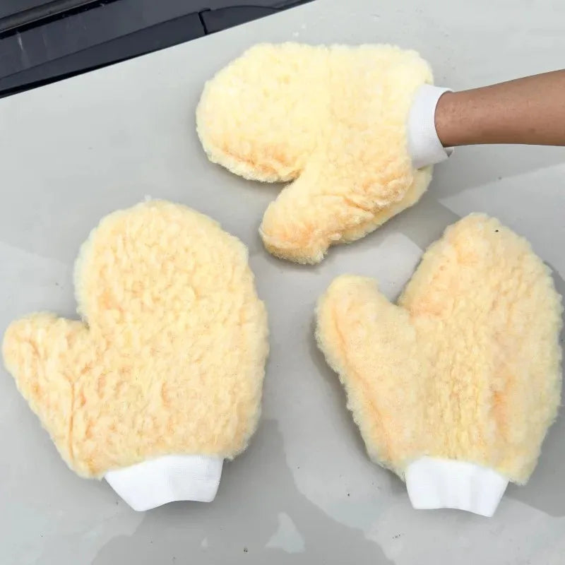 1/2PCS Auto Long Plush Pipe Brush Mittens Paint Brushes Paint Gloves Brushes for Car Washing Gloves Daub Cleaning Tools