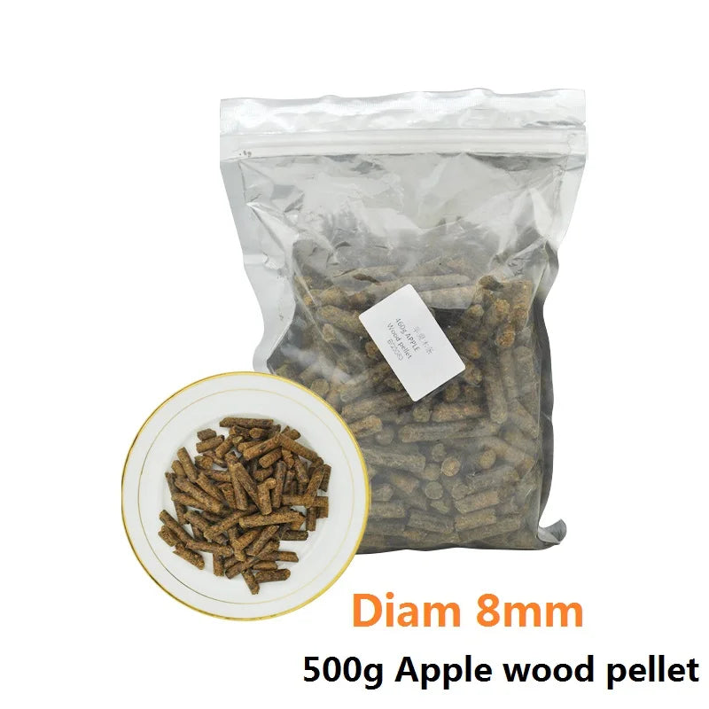 500g Apple Wood Pellets BBQ Flavoring Chips Kiln Dried Sawdus Specialty Wooden Chunks for Barbecue Smoker Grill Bacon Fish Meat