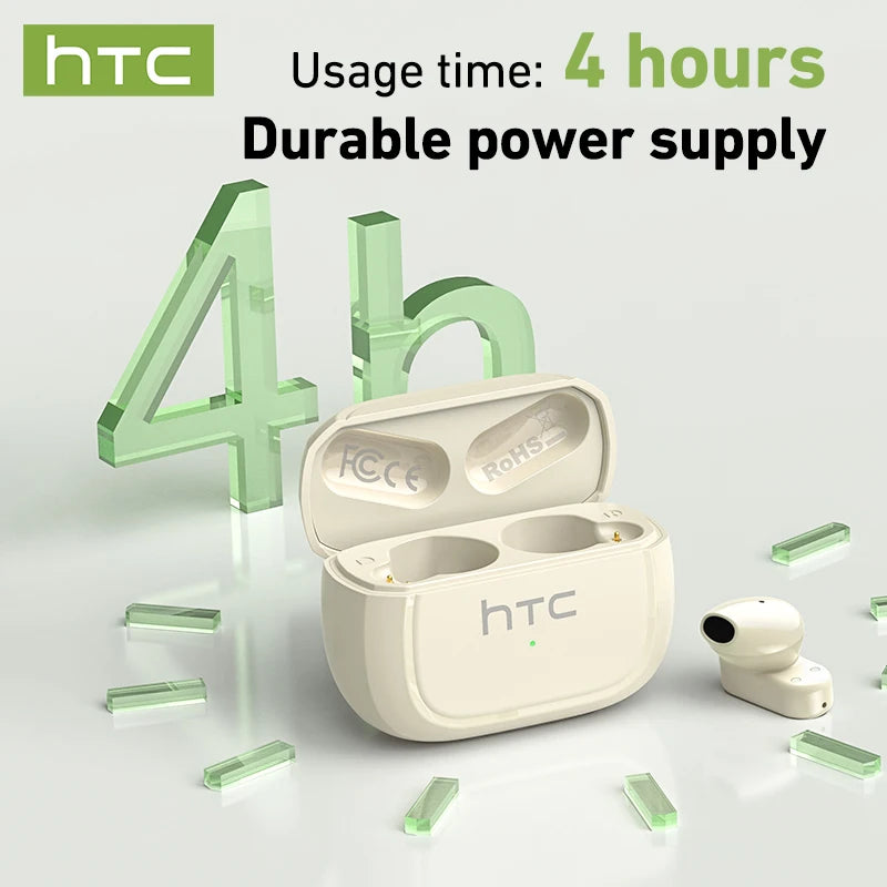 Auriculares Traductor DeIdioma 2026 Surround Sound HTC NE51 AI Translation Earbuds In-Ear Sport Secure Fit for Running Gym
