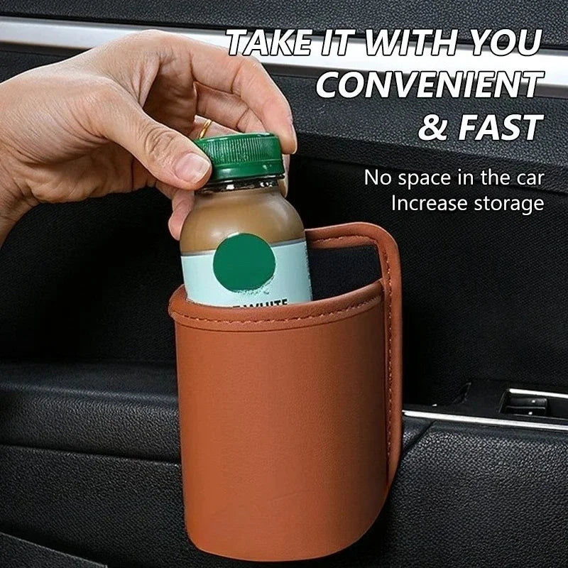 Hualaida Car Door Cup Holder Storage Bag Universal Back Clip Design Drink Rack Organizer Box Waterproof Seat Back Storage Pocket