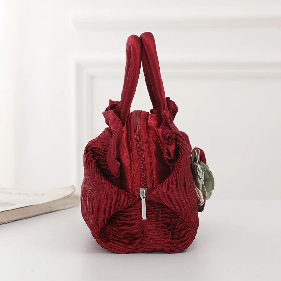 New style women's bag - mini bag - Xiao Xiang lady's flower bag - wallet - silk fabric bag - mobile phone bag
