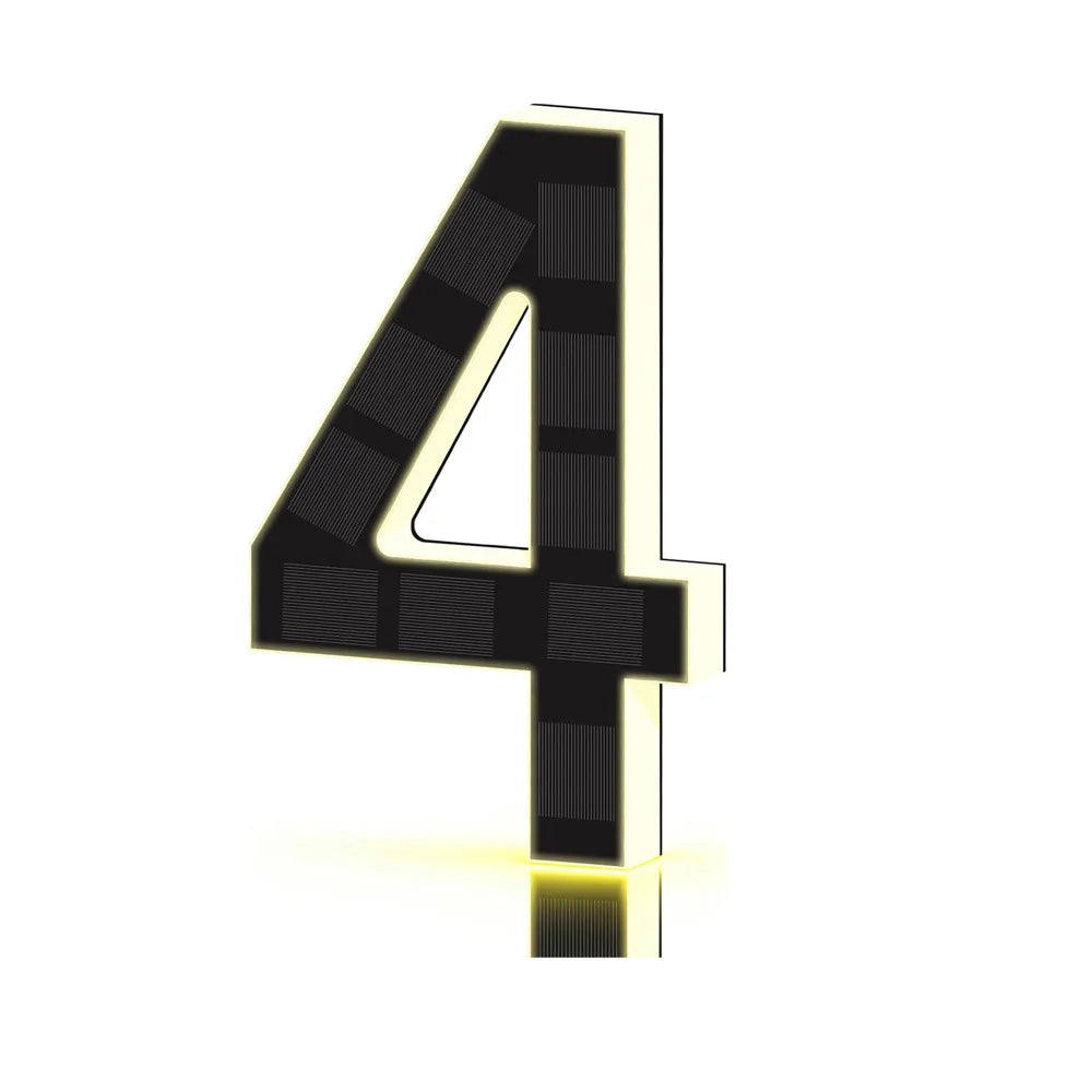 17CM Solar House Number Lights,House Sign Light Sensor, Address Sign Solar House Number Sign Led Address Number for Outdoor