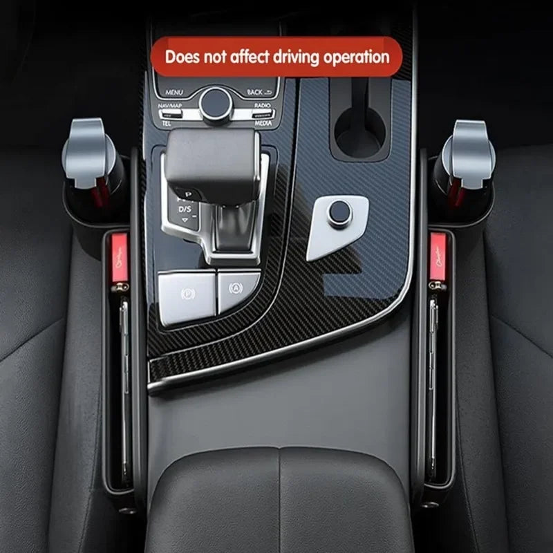 Car Seat Gap Filler Water Cup Holder Gap Side Storage Box Car Leather Universal Front Seat Gap Filler Storage Box Inside The Car