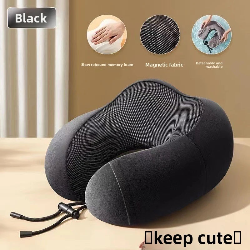 U Shaped Memory Foam Neck Pillows Soft Travel Pillow Massage Neck Pillow Sleeping Airplane Pillow Cervical Healthcare Bedding