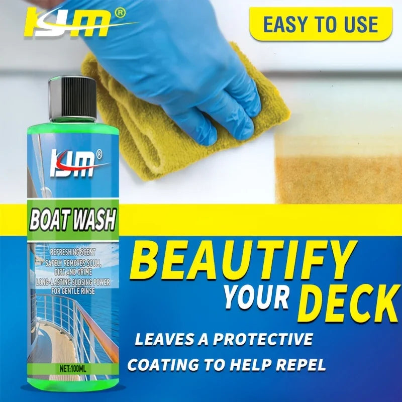 100 ml Marine Cleaning and Waxing Agent - 1:100 Ratio, Fast-Acting Formula, Easy to Clean, Long-Lasting Protection