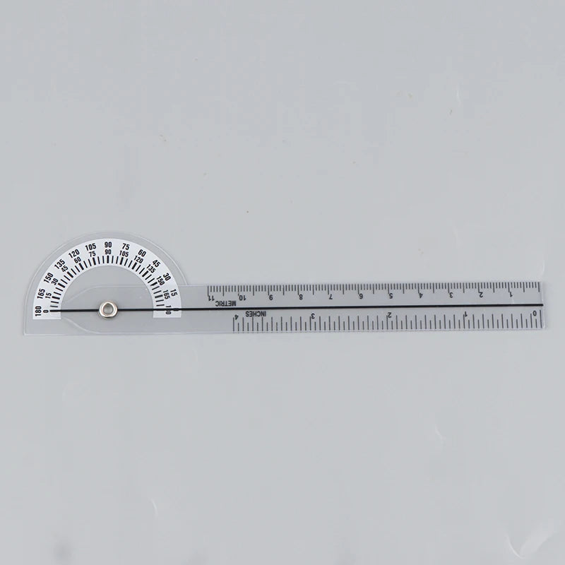 B*1PCS  Transprent Cheap Wholesale PVC  Finger Goniometer Plastic Protractor 180 Degree Angle Ruler Finger Ruler