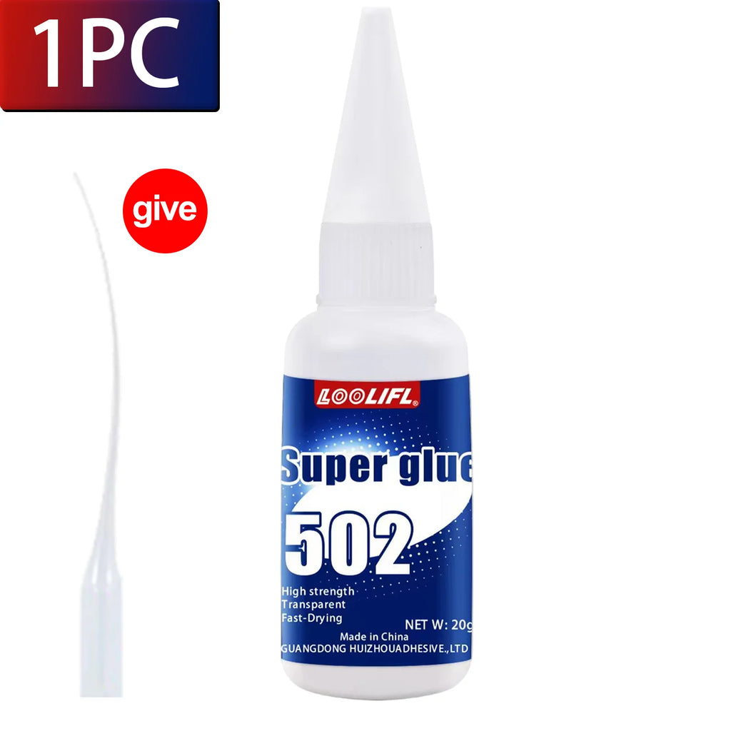 1-10Pcs Loolifl 502 Super Glue Cyanoacrylate Quick Dry Instant Strong Bond Adhesive for Home Office Industrial Repair Materials