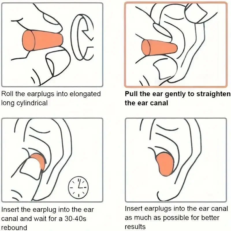 Separately Packaged Soft Foam Anti-Noise Earplugs 10-50Pairs– Suitable for Work, Study, Sleep, Travel & Reducing Aircraft Noise