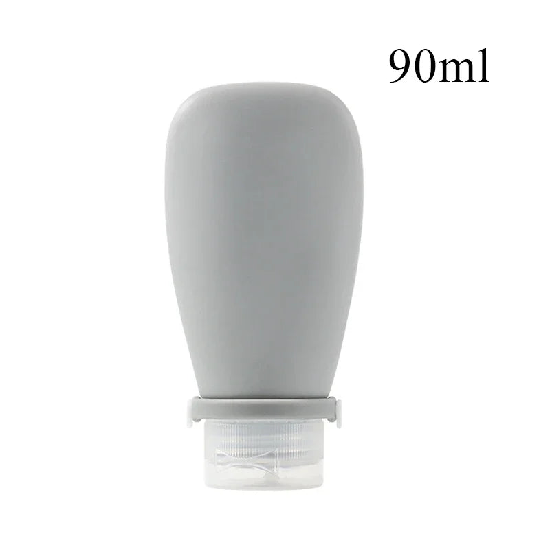 1/4pcs Portable Silicone Travel Bottle Cosmetic Storage Refillable Lotion Bottle Leakproof Shampoo Squeeze Tube Empty Bottle