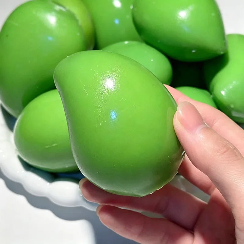 Color Changing Mango Squishy Fidget Toy, Soft ASMR Sensory Squeeze Ball, Anti-Anxiety Stress Relief Fidget Toy for Kids Adults
