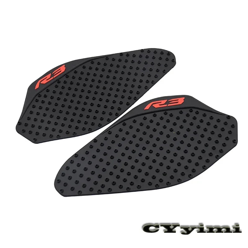 For YZF R3 YZFR3 2019 2020 Non-Slip Motorcycle Tank Pad Gas Side Sticker Fishbone Knee Protector Decals