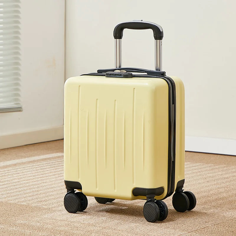 High-quality 14-Inch Unisex PC Trolley Fashionable Travel Suitcases Fashionable ABS Mini Boarding Carry-On Cases Small Hand Lu
