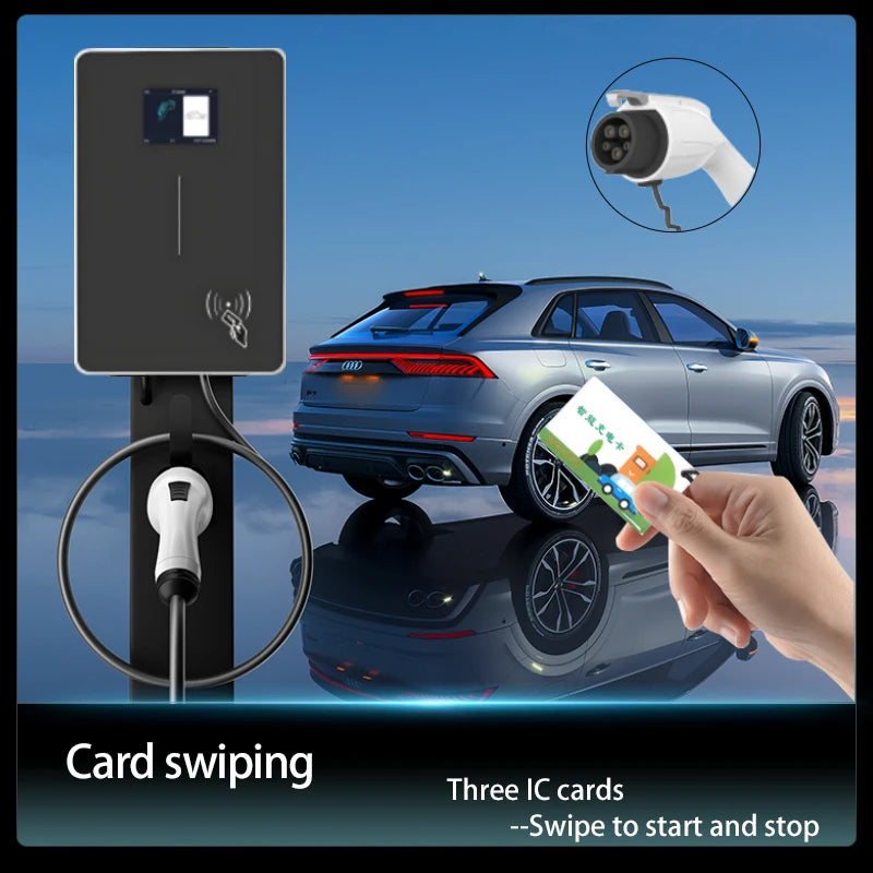 JIGU Type1 SAE J1772 EV Charger Station 32A Wallbox APP Function 7.6KW Charging Station Electric Vehicle Car
