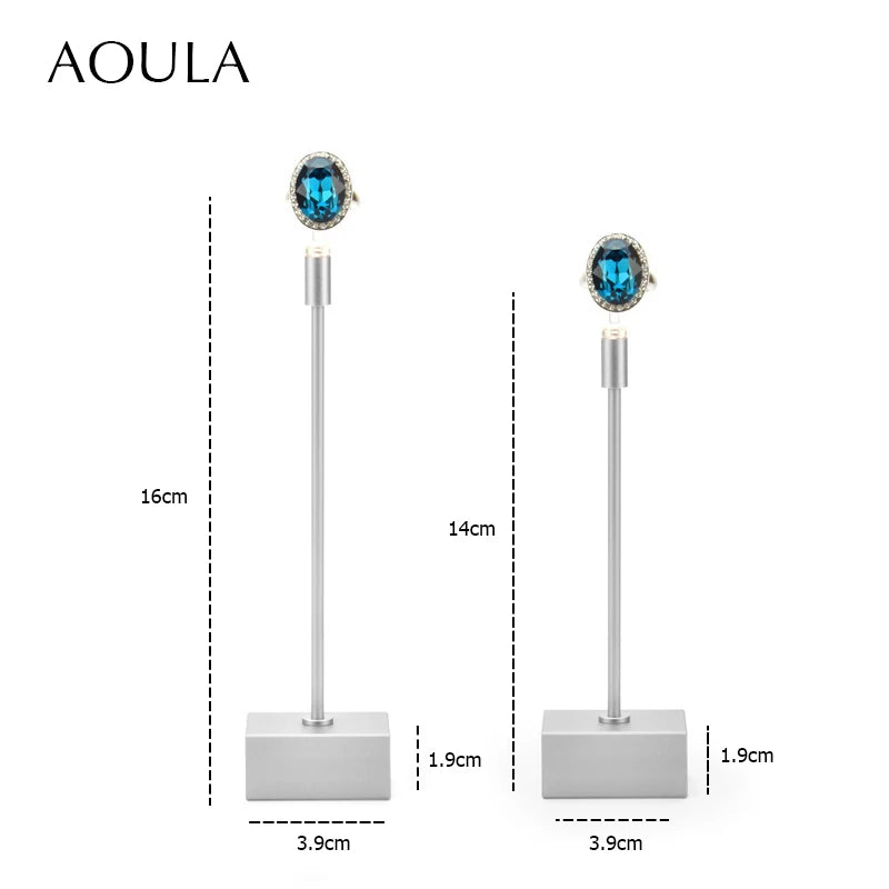 Luxury Dangle Earrings Display Metal Rack T Bar Stand Ring Jewelry Hanger Organizer Ear Studs Storage Holder Shelf Store Selling