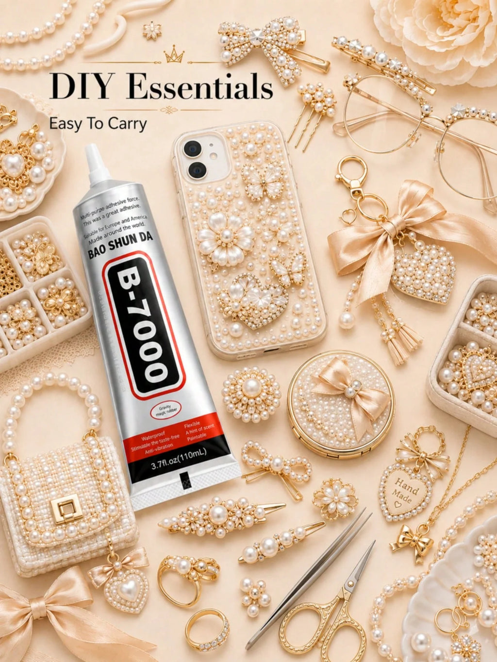 B-7000 Super Glue,Multi Functional Glue Transparent Paste Adhesive Multi-Function Repair Glues Suitable for Phone Jewelry Glass.