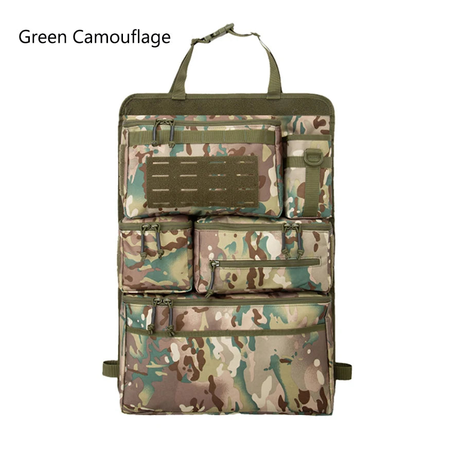 High Quality Multifunction 62*42CM 600D Tactical Car Back Seat Multi-Pocket Portable Hanging Storage Bag Organizer