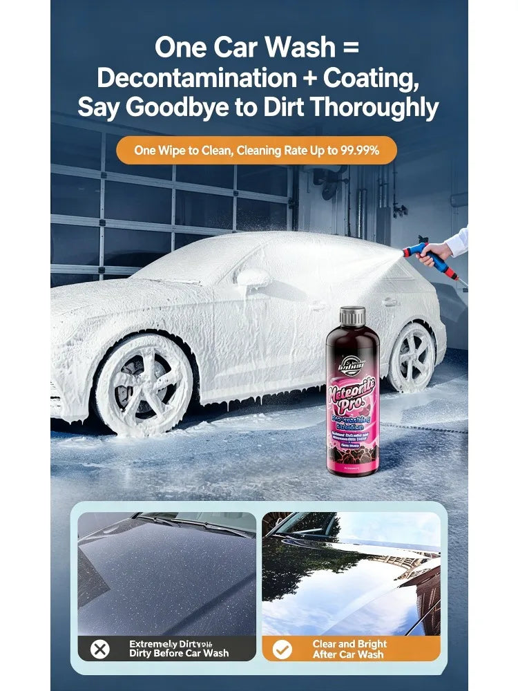 High Foam Car Pre Wash Liquid 500ml, Powerful Cleaning Car Wash Soap, Efficient Stain & Oil Film Remover for Auto Paint