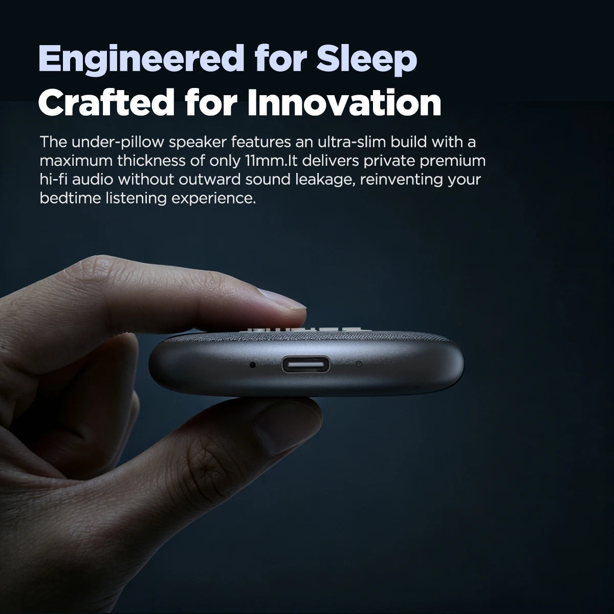MINISO M106 Pillow Speaker Built-in White Noise Portable Bluetooth Speaker Ultra-Thin Wireless Sleep Speaker For Side Sleeper