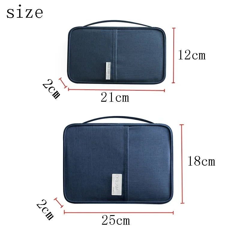 New Women Multi-Function Waterproof Travel Passport Holder Cover Case Pink Bags Family Document Organizer Travel Accessories Bag