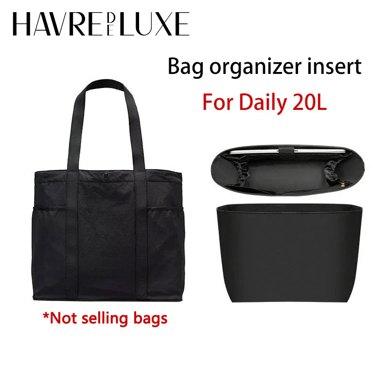 Bag Organizer Insert For lulu Daily20 Can Fit 14 Inch Computer Durable Bag Support Storage Inner Modification Bag Accessories