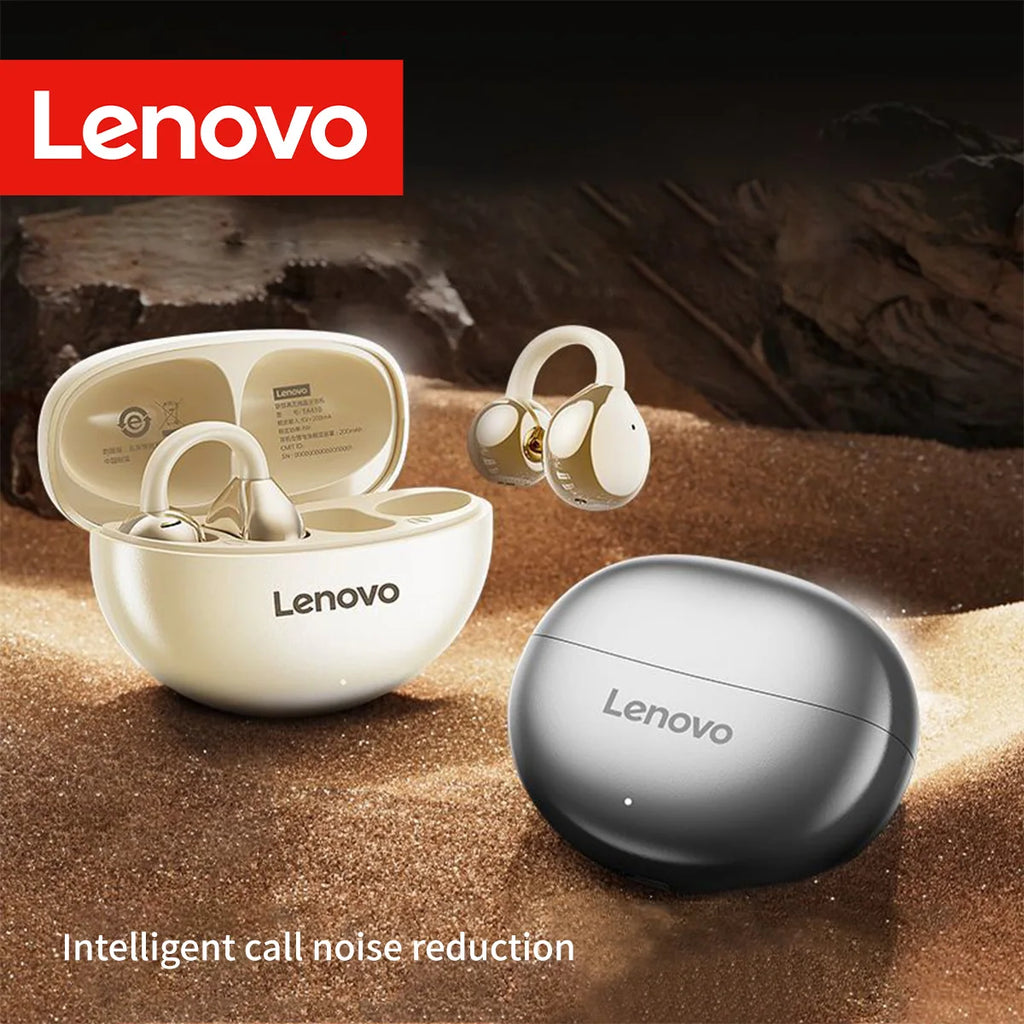 Lenovo TWS Lightweight Mini Earphones Dual Mic Noise Reduction Stereo Bass HD Call Comfortable Bluetooth Earbuds