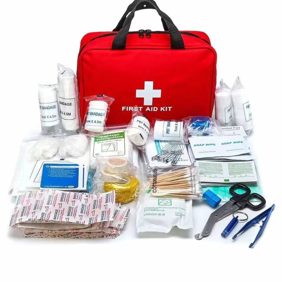 Large Portable First Aid Kit, Handheld Outdoor Emergency Storage Bag, Durable Carry Medical Organizer for Camping Travel Hiking
