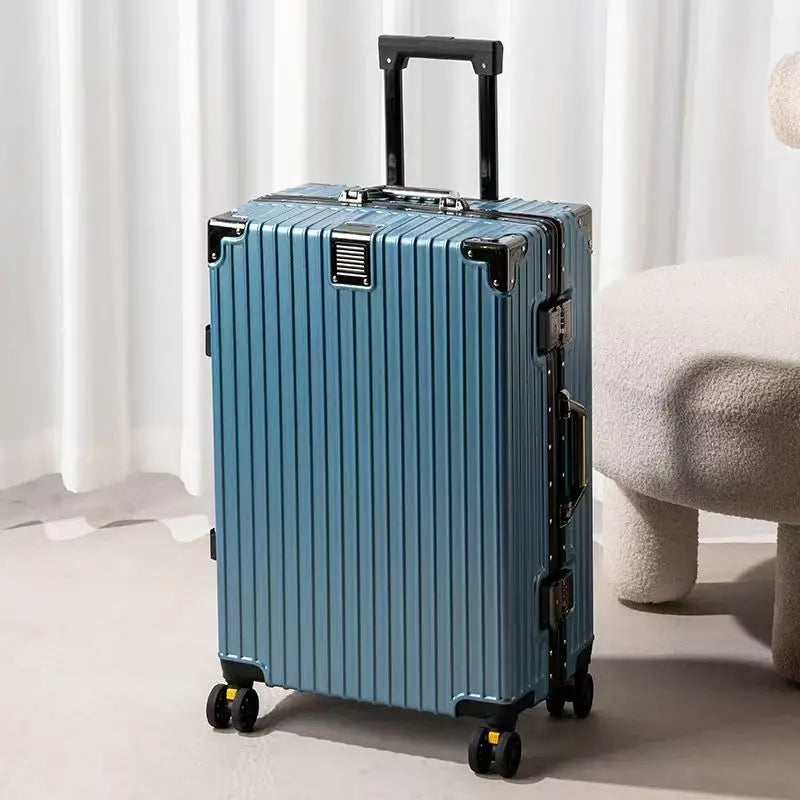 20-30inch Shockproof and Drop-resistant Suitcase Large Capacity Travel Luggage Aluminum Frame Password Lock Student Trolley Case