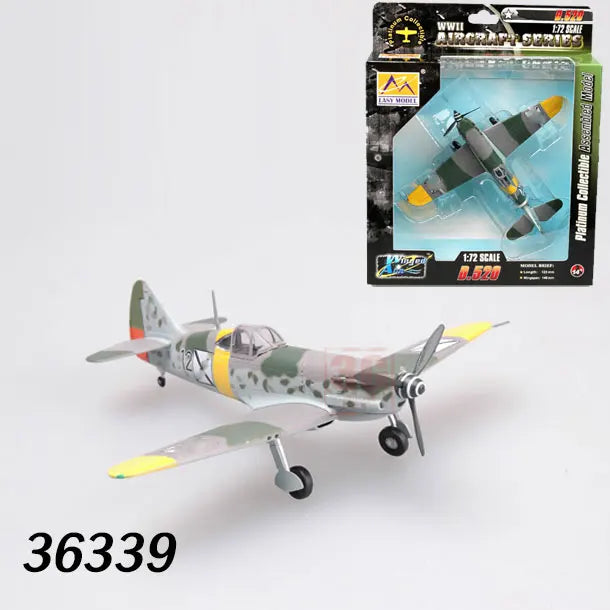 Easymodel 1/72 Scale Finished Military Aircraft Model Fighter Helicopter WWII and Modern Propeller Plane for Collection Display