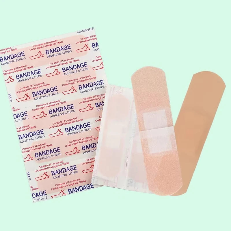 50/100Pcs Waterproof Breathable Cushion Adhesive Plaster Wound Hemostasis Sticker Band First Aid Medical Gauze Bandage band,aids